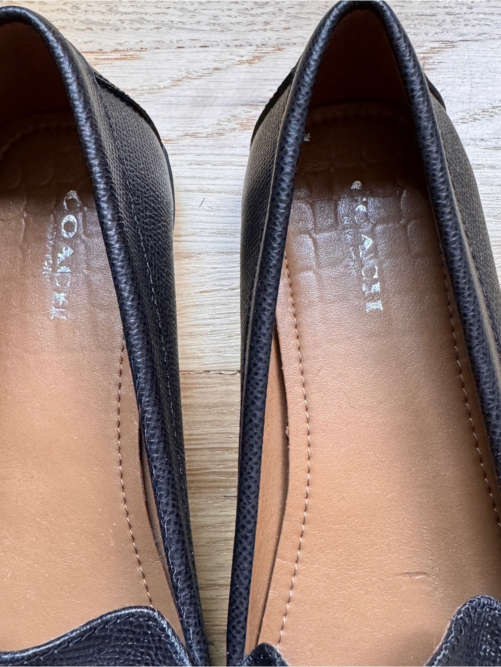 Coach Olympia Pebble Grain Leather Loafers- Women 7.5 - Picture 8 of 9